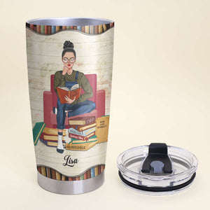 Personalized Book Girl Tumbler - Pemberley Is Calling And I Must Go - Tumbler Cup - GoDuckee