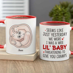 I Was Wee Lil' Baby, Baby Mom Personalized Coffee Mug Accent Mug Wine Tumbler, Gift For Mom - Coffee Mug - GoDuckee