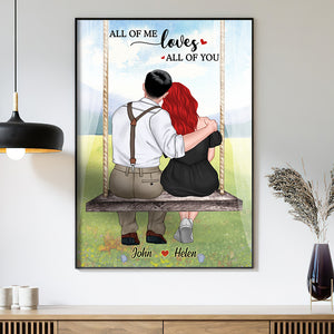 All Of Me Loves All Of You, Personalized Couple Poster, Gift For Couples - Poster & Canvas - GoDuckee