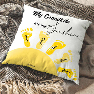 My Grandkids Are My Sunshine Personalized Family Pillow - Pillow - GoDuckee