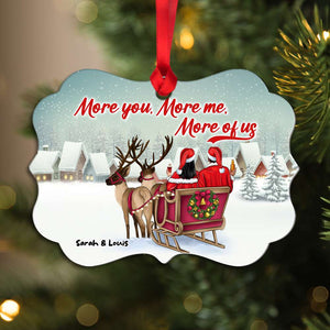 More You More Me More Of Us, Santa Couple Personalized Medallion Acrylic Ornament Christmas Gift - Ornament - GoDuckee