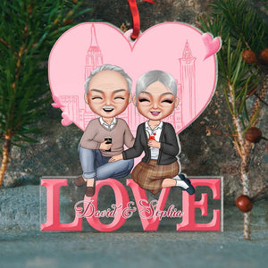 Couple Love Together, Personalized Acrylic Ornament, Gift For Couple - Ornament - GoDuckee