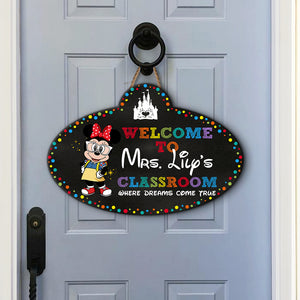 Classroom Where Dreams Come True, Personalized Wood Sign, Back To School - Wood Sign - GoDuckee
