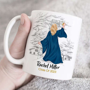 With A Master's Degree In Hand A Vision For A Better World, Graduation White Mug - Coffee Mug - GoDuckee