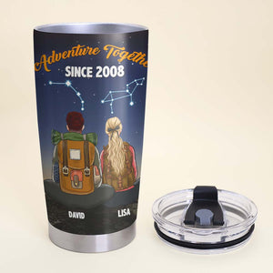 To My Smokin' Hot Camping Partner Personalized Camping Couple Tumbler Gift For Couple - Tumbler Cup - GoDuckee