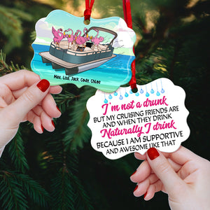 Cruising Flamingo I'm Not A Drunk - Personalized Ornament - Ornament - GoDuckee