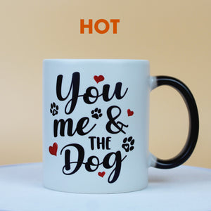 You Me & The Dog - Personalized Magic Mug - Gift For Couple - Magic Mug - GoDuckee