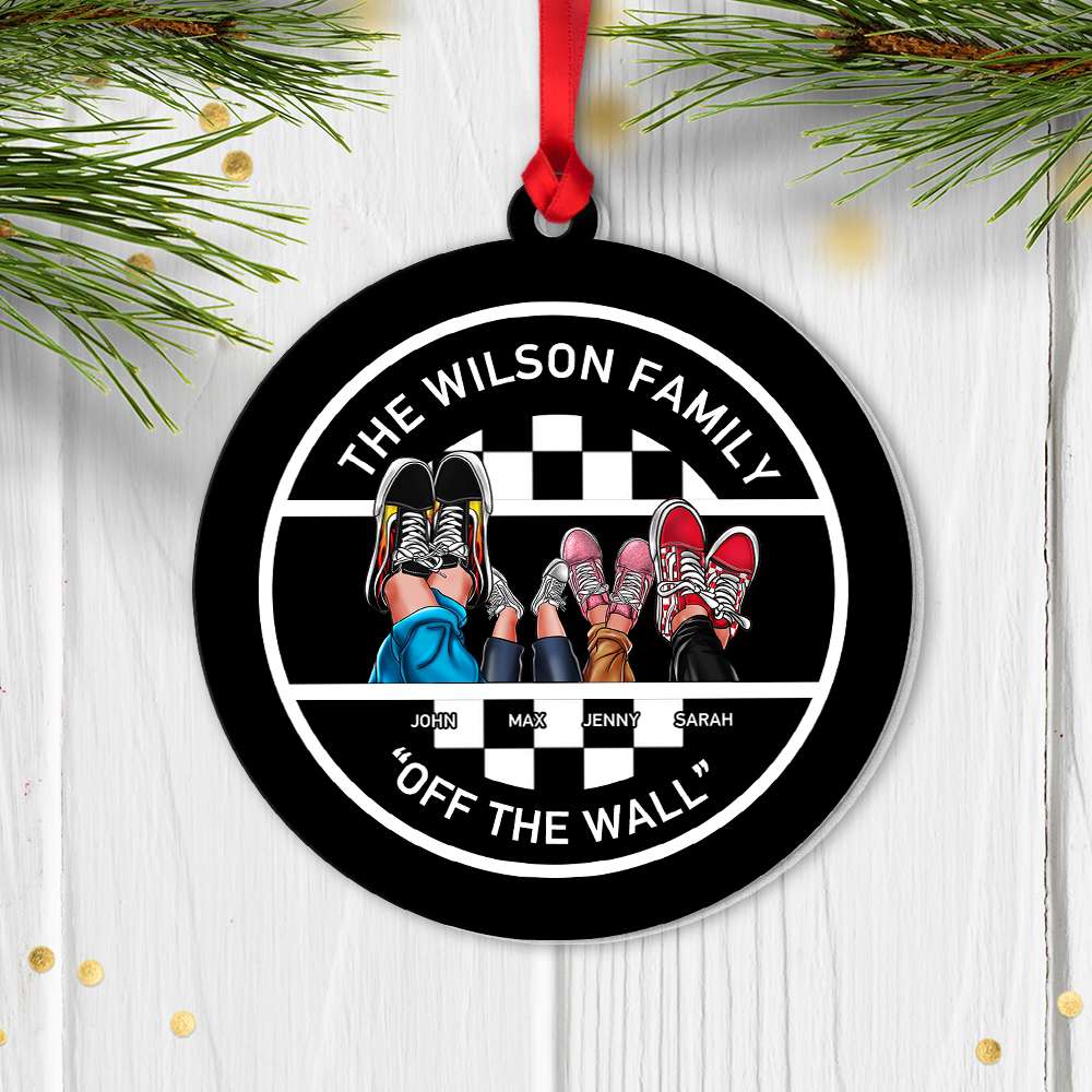Personalized Shoes Brand Family Custom Shape Ornament, Christmas Gift For Family - Ornament - GoDuckee