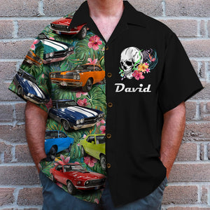 I May Be Old But I Got To Drive All The Cool Cars - Custom Classic Car Photo Hawaiian Shirt - Gift For Car Lovers - Hawaiian Shirts - GoDuckee