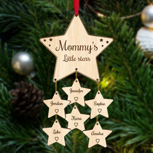 Mommy's Littler Starts Personalized Special Wood Ornament, Gift For Mother - Ornament - GoDuckee