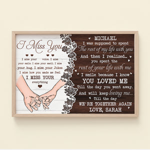 I Miss Your Everything Personalized Canvas Printed, Memorial Gift - Poster & Canvas - GoDuckee