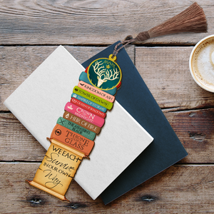 Book We Each Survive In Our Own Way Personalized Wooden Bookmark - Bookmarks - GoDuckee