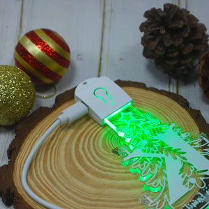 Christmas Tree Shaped Family Ornament, Led Acrylic Custom Shape Ornament - Ornament - GoDuckee