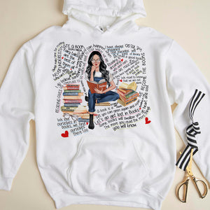 Reading Girl, Book Girl T-shirt Hoodie Sweatshirt - Shirts - GoDuckee
