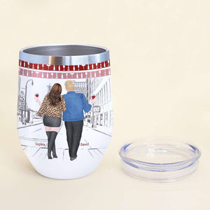 Here's To Another Year Of Bonding Over Alcohol And Annoying Each Other Personalized Tumbler Cup, Gift For Couple - Wine Tumbler - GoDuckee