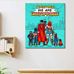 Family Together We Are Unstoppable - Personalized Wood Sign - Wood Sign - GoDuckee