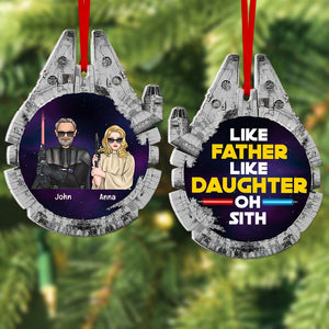 Like Father Like Daughter Oh Sith, Personalized Custom Shape Ornament, Gift For Family - Ornament - GoDuckee