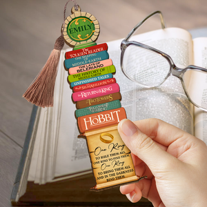 Book One Ring To Rule Them All Personalized Wooden Bookmark - Bookmarks - GoDuckee