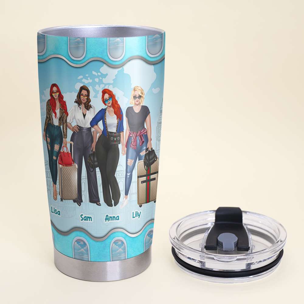 Apparently We Are Trouble When We Are Together Personalized Traveling Tumbler Cup - Tumbler Cup - GoDuckee