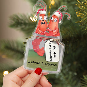 You Are My Lobster, Personalized Lobster Couple Wood Ornament - Ornament - GoDuckee