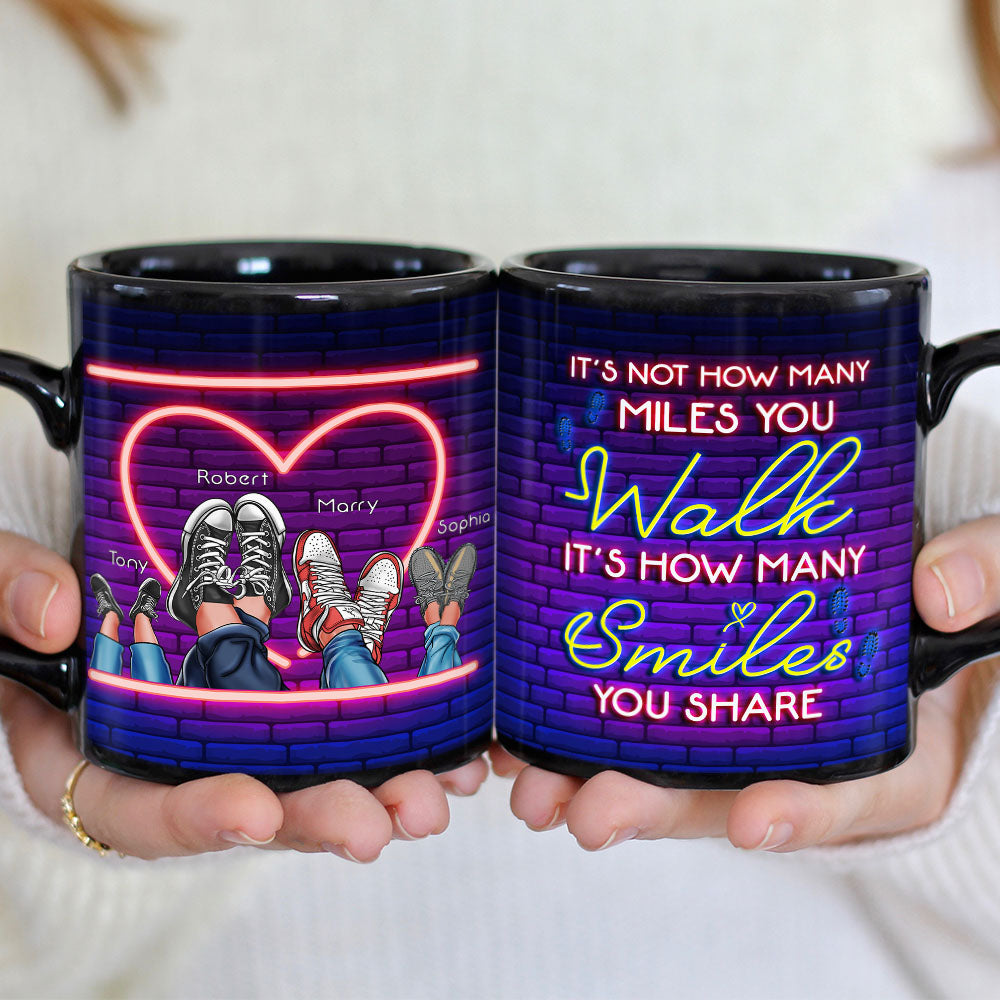 It's Not How Many Walk Personalized Black Mug, Gift For Family - Coffee Mug - GoDuckee