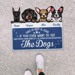 Personalized Dog Custom Shape Doormat Dog Breeds Bring Us 5lb Steaks - Doormat - GoDuckee