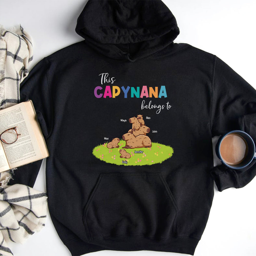 This Capynana Belongs To, Gift For Grandma, Personalized Shirt, Mother's Day Gift Capybara - Shirts - GoDuckee