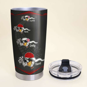 Thanks For Entering Us Into The Big Race, Personalized Tumbler, Racing With Funny Sperms Tumbler, Father's Day, Birthday Gift For Dad - Tumbler Cup - GoDuckee