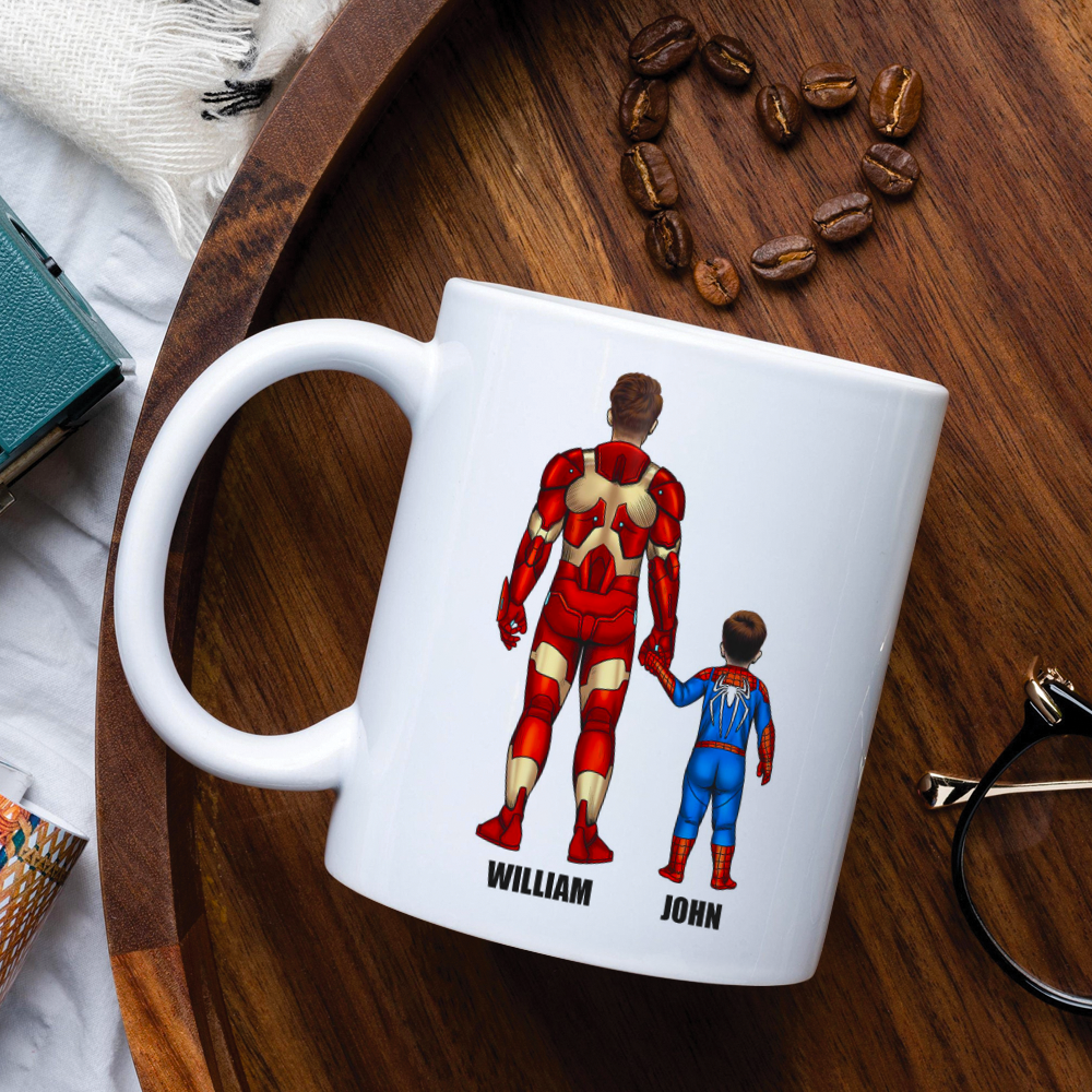 Dad Kid Like Father Like Kids, Personalized White Mug, Gift For Dad - Coffee Mug - GoDuckee