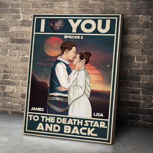 Personalized Couple Poster - I Love You To The Death And Back - Poster & Canvas - GoDuckee