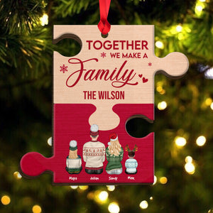 Together We Make A Family, Personalized Family Acrylic Shape Onarment, Christmas Gift - Ornament - GoDuckee