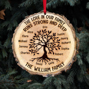 Family Tree The Love In Our Family, Personalized Wood Ornament - Ornament - GoDuckee