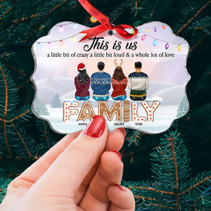 This Is Us A Little Bit Of Crazy Personalized Ornament, Christmas Gift For Family - Ornament - GoDuckee