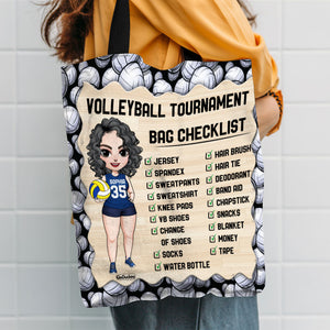 Personalized Volleyball All Over Tote Bag - Volleyball Tournament Bag Checklist - Tote Bag - GoDuckee