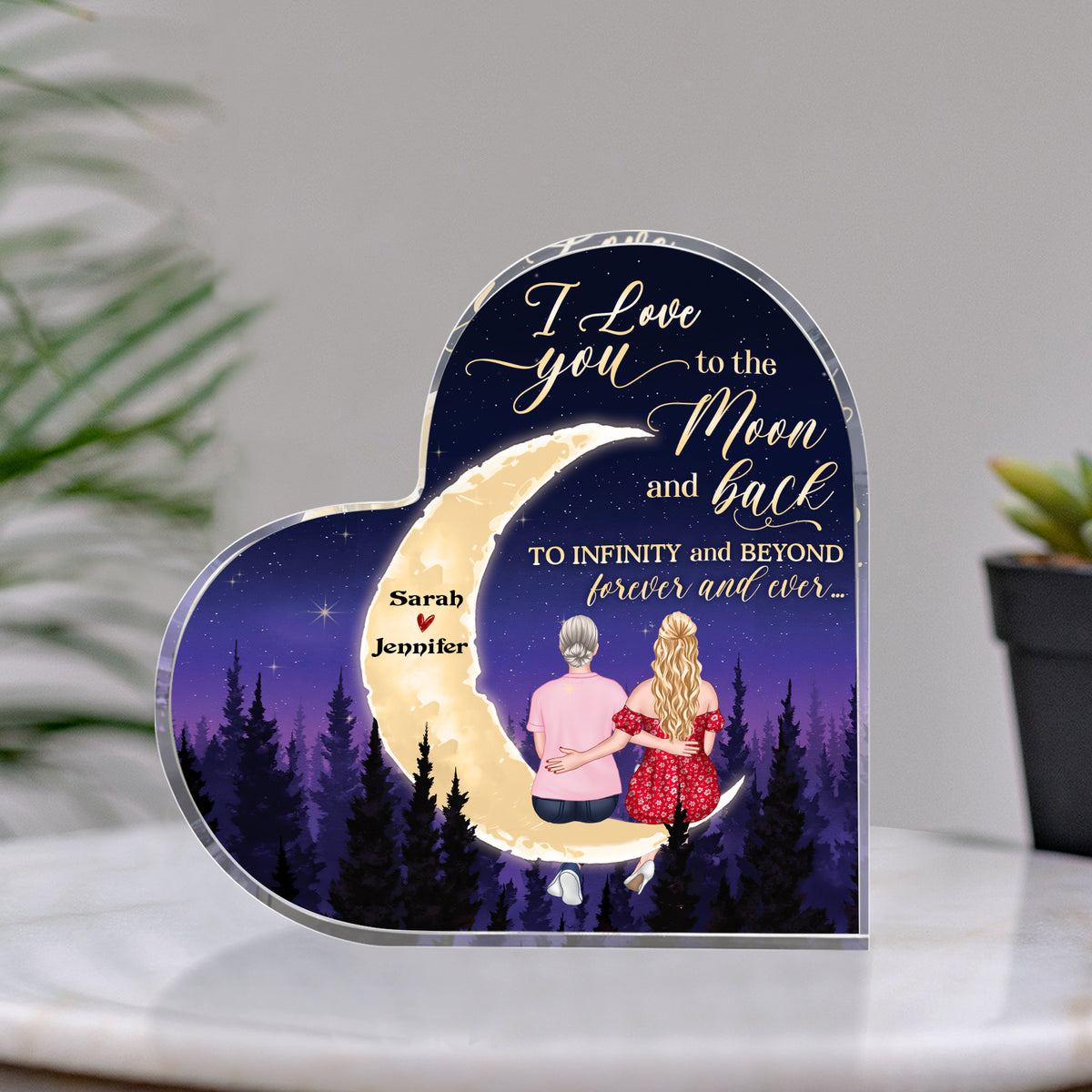 Acrylic Heart Plaque,daughter And Son Gifts For Great Mom