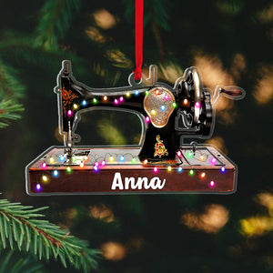 Sewing Machine Personalized Acrylic Custom Shape Ornament,Christmas Gift - Ornament - GoDuckee