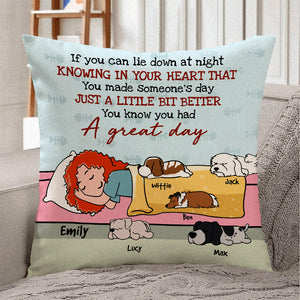 Dog If You Can Lie Down At Night - Personalized Pillow - Pillow - GoDuckee