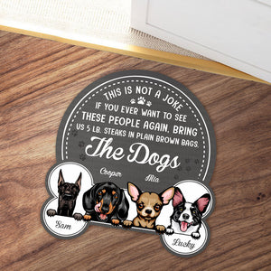 Personalized Dog Breeds Doormat - Bring Us 5Lb Steaks In Plain Brown Bags - Doormat - GoDuckee