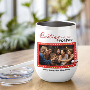 Friends And Alcohol The Glue Personalized Tumbler Cup,Friends Gift - Wine Tumbler - GoDuckee