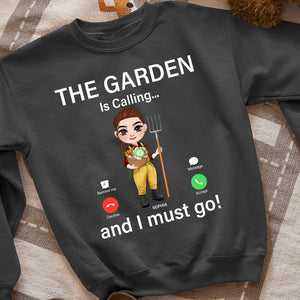 The Garden Is Calling And I Must Go, Personalized Shirt, Gift For Gardening Girl - Shirts - GoDuckee