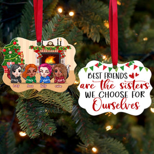 The Sisters We Choose For Ourselves - Personalized Christmas Ornament - Gift For Soul Sister, Best Friend, Doll Girls - Ornament - GoDuckee