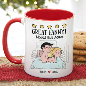 Great Fanny, Would Ride Again, Personalized Mug, Funny Gift For Couple - Coffee Mug - GoDuckee