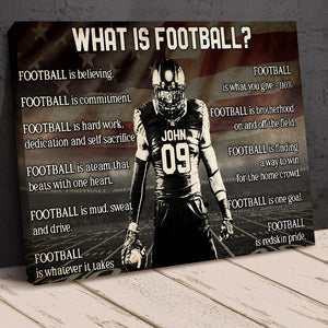 What Is Football Personalized Wall Art Print, Gift For Player - Poster & Canvas - GoDuckee