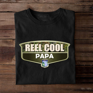 Personalized Bass Fishing Father's Day Reel Cool Papa - Shirts - GoDuckee