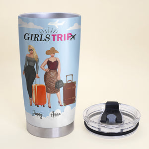 Personalized Girls Trip Tumbler - We Are Trouble When We Are Together - Tumbler Cup - GoDuckee