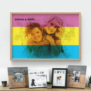 Custom LGBT Couple Photo Canvas Print, Gift For Couple - Poster & Canvas - GoDuckee