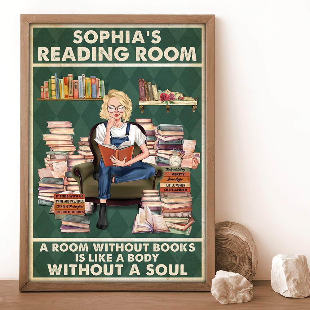 A Room Without Books, Personalized Canvas Print, Book Girl Reading Room Canvas Print, Decor Gift For Book Lovers - Poster & Canvas - GoDuckee