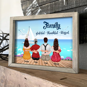 Family Grateful-Thankful-Blessed-Gift For Family- Personalized Canvas Print- Family Canvas Print - Poster & Canvas - GoDuckee