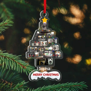 Personalized Camera Photographer Ornament, Christmas Tree Decor - Ornament - GoDuckee