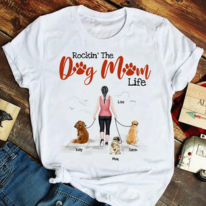 Rockin' The Dog Mom Life, Personalized Shirt, Gift For Dog Lover - Shirts - GoDuckee